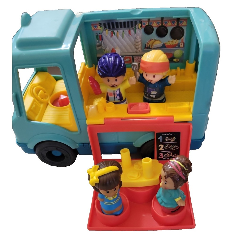 Fisher Price Little People Serve It Up Musical Taco Truck W/Figures lot